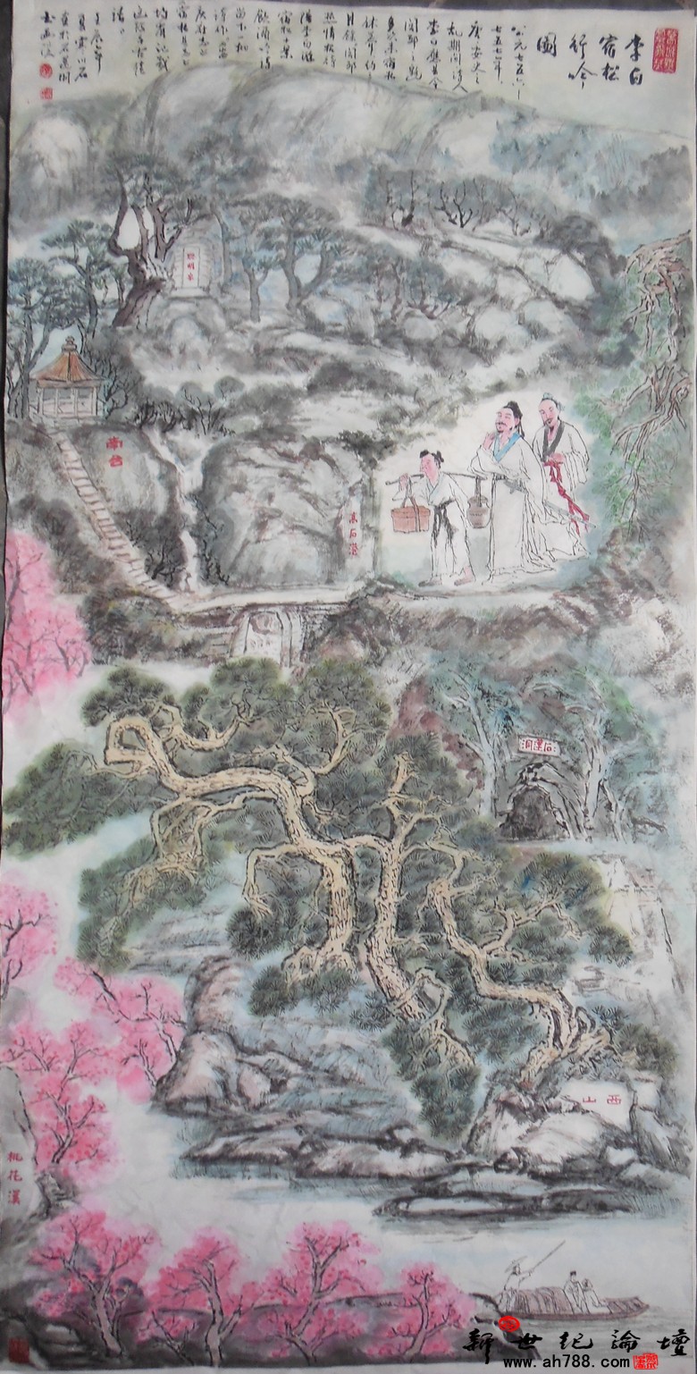 国家一级书画师寒川石先生为石莲洞亲笔书画，新世纪论坛 摄01.jpg