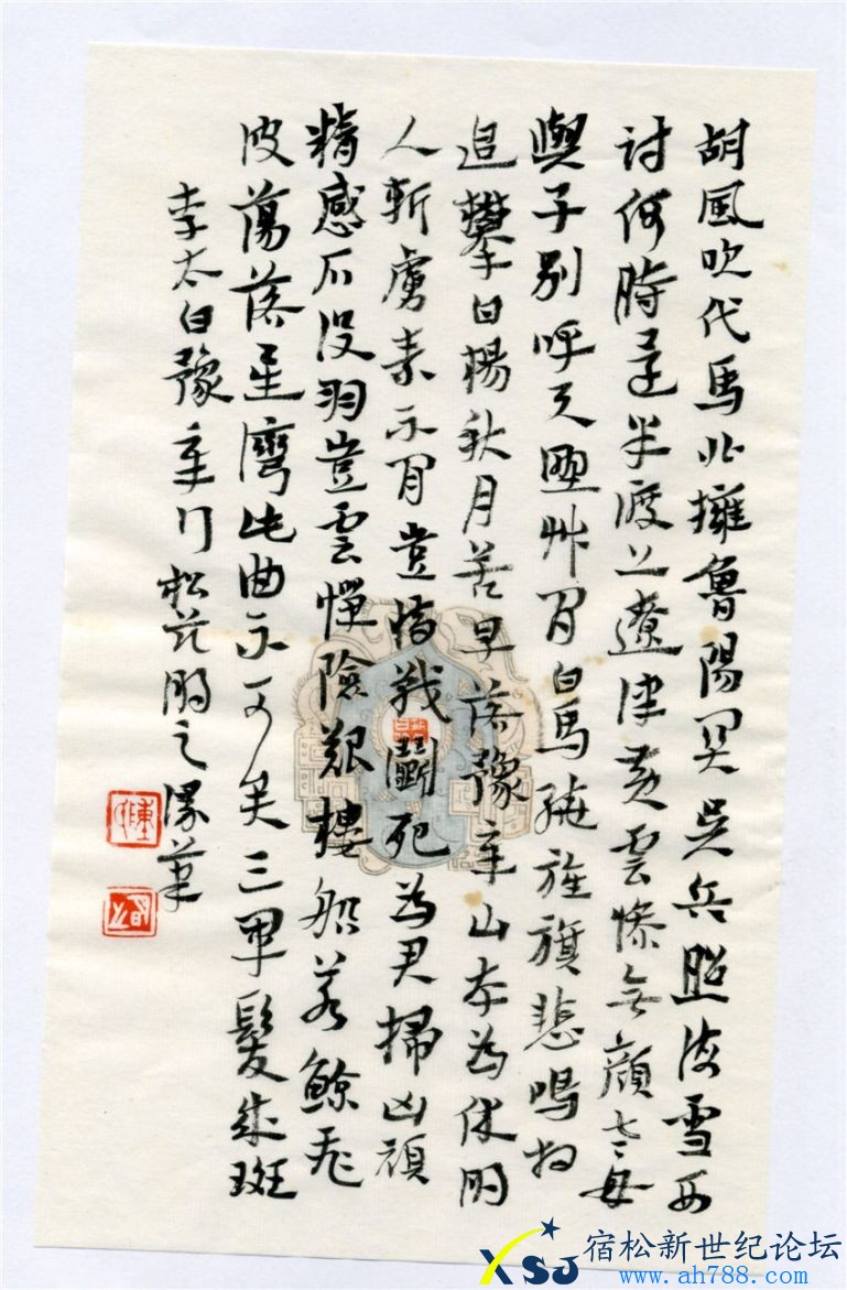 李太白豫章行诗16X26，陈伟书法，宿松新世纪论坛上传；.jpg