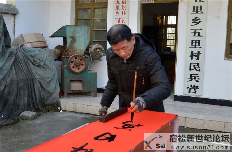 孚玉山宾馆组织书法家下乡为党员送春联1.jpg