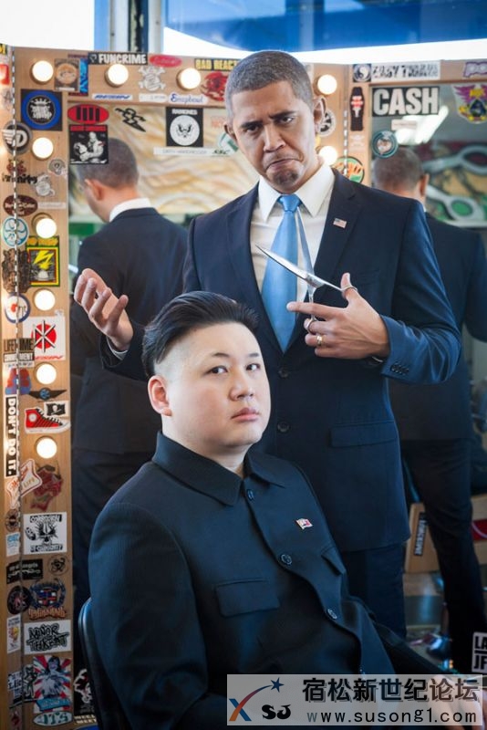 山寨版奥巴马与金正恩同游洛杉矶 (3).jpg