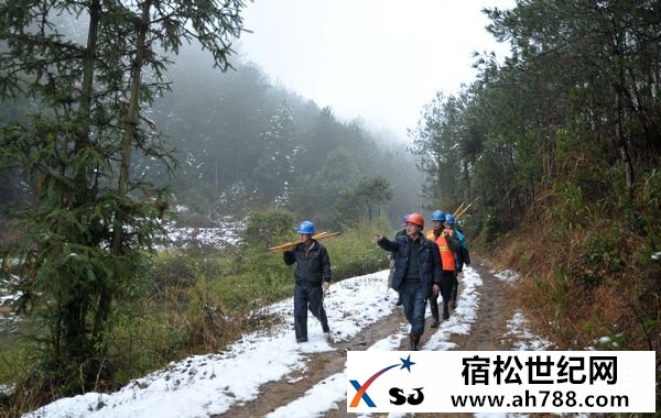 组图：我县突降大雪，县供电公司特巡保安全宿松新世纪论坛
