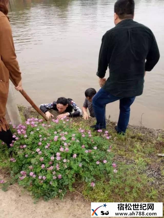 正能量：太湖一面包车开进水塘之后英雄跳水救援00001.jpeg