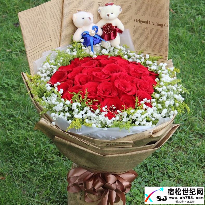 19朵玫瑰加娃娃