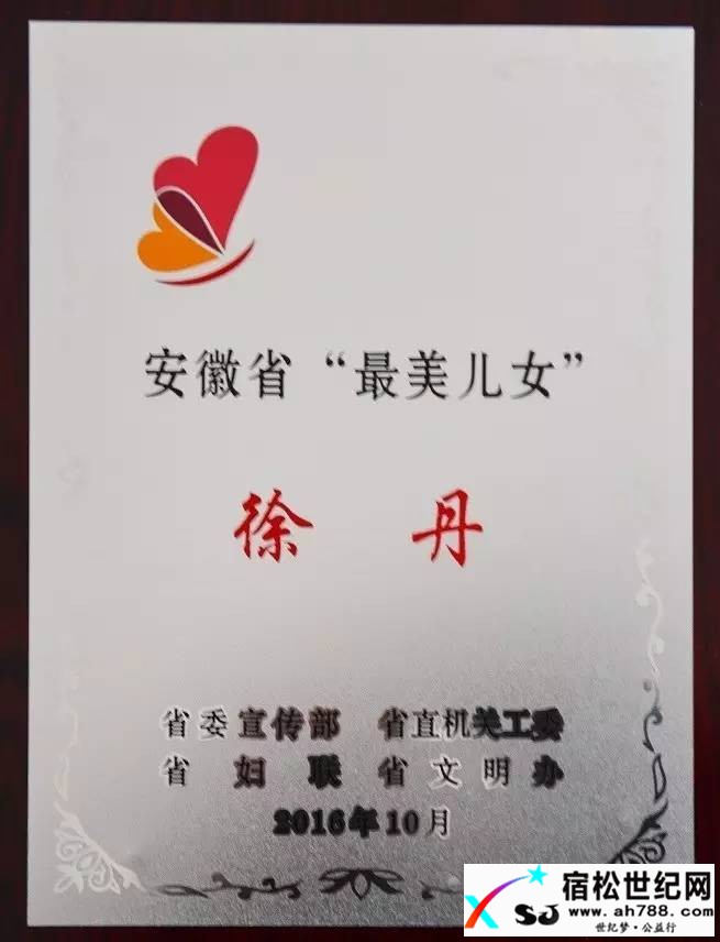 宿松出入境女警徐丹荣获全省“最美儿女”宿松世纪网