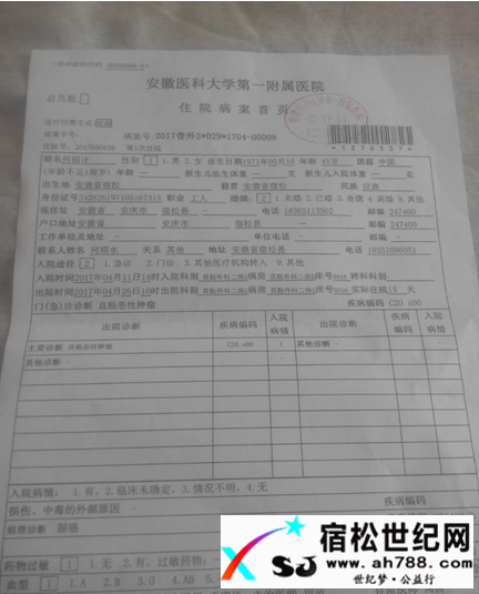 何招计住院病案
