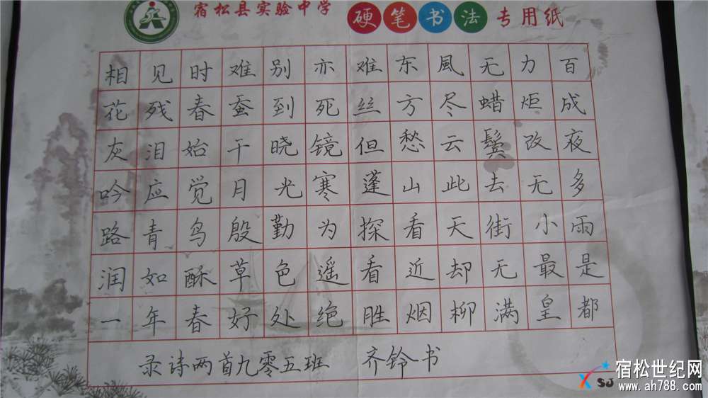 宿松实验中学举行第三届书法比赛 (3).jpg