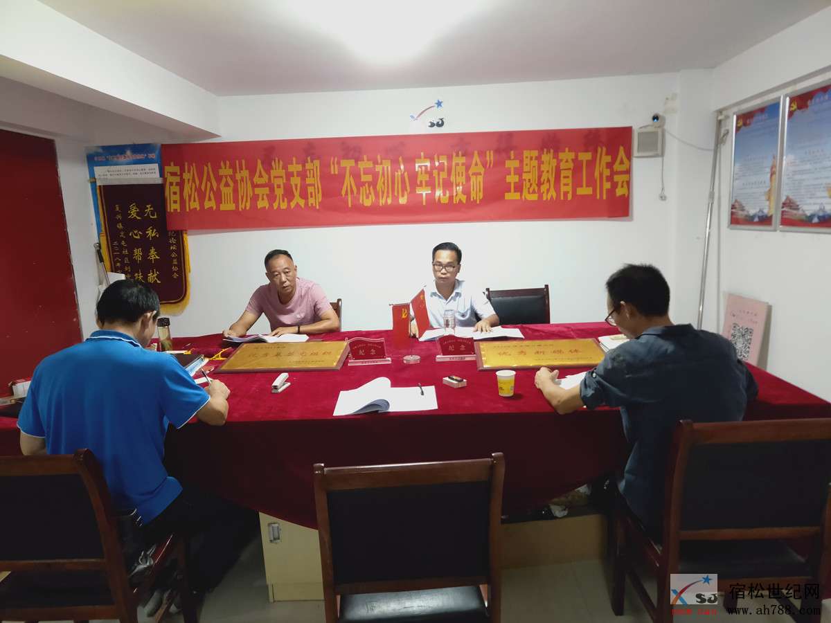 宿松新世纪公益协会党支部召开“不忘初心、牢记使命”主题教育工作会 (1)_副本.jpg