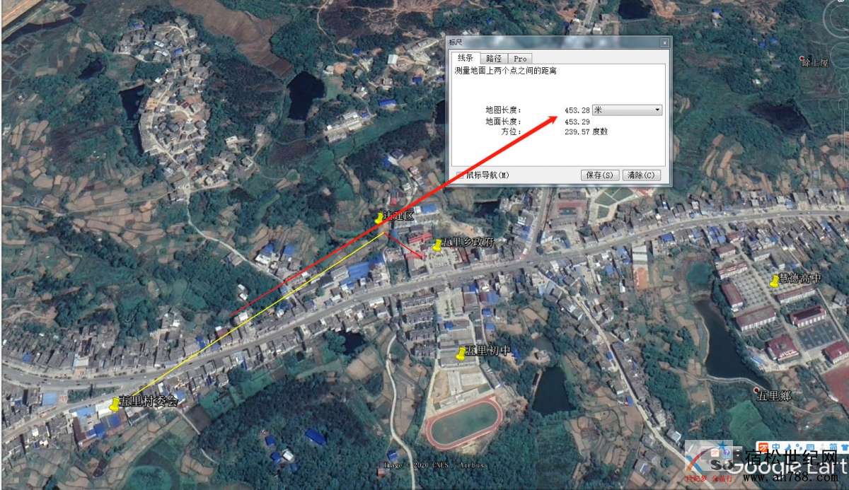 违建区离五里村委会直线距离不足500米